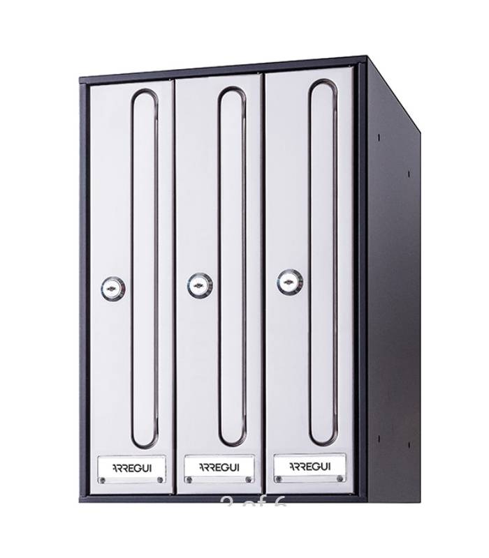FRONT V1630-04 - NEGRO/INOX SATINADO (PRECIO UNIDAD)